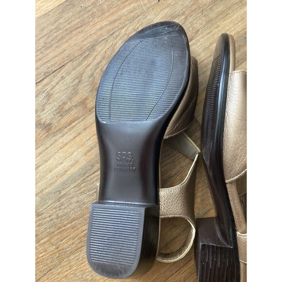 SAS Suntimer Metallic Sandal 10 WIDE Women’s Copper Comfort Casual Made in USA - Picture 9 of 14